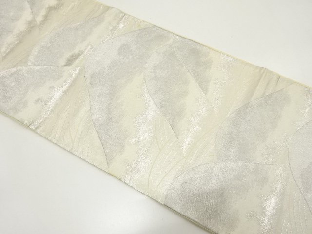 JAPANESE KIMONO / ANTIQUE MOUNTAIN RANGE PATTERN WOVEN FUKURO OBI (MAT